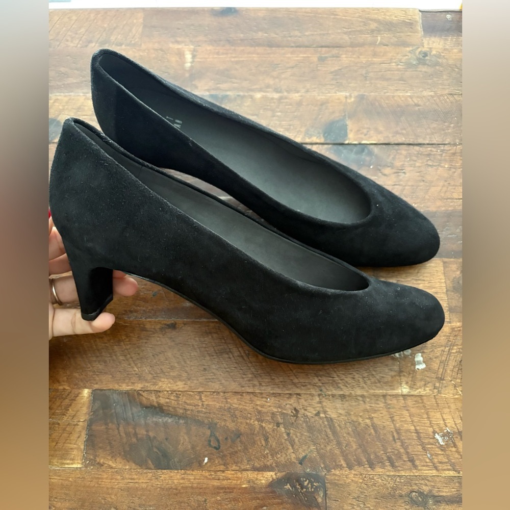 Stuart Weitzman Black Suede Heels